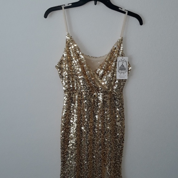 Beautiful Gold Sequin Dress - Picture 8 of 8